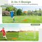 2-in-1 Kids Soccer Goal Set with Adjustable Height and Metal Pipes Ideal for Outdoor Use